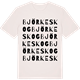 Vintage White t-shirt med Björkeskog ordlek t-shirt