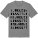 Mid Heather Gray t-shirt med Björkeskogssätern ordlek t-shirt