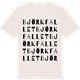 Vintage White t-shirt med Björkfallet ordlek t-shirt