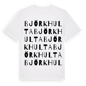 Björkhulta ordlek t-shirt – ekologisk bomull t-shirt från Pinshirt