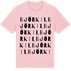 Pink Cotton t-shirt med Björkil ordlek t-shirt