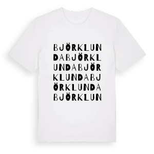 Björklunda ordlek t-shirt – ekologisk bomull t-shirt från PinShirt