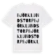White t-shirt med Björklundstorp ordlek t-shirt
