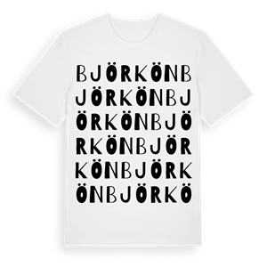 Björkön ordlek t-shirt – ekologisk bomull t-shirt från PinShirt