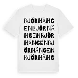Björnängen ordlek t-shirt – ekologisk bomull t-shirt från Pinshirt
