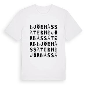 Björnåssätern ordlek t-shirt – ekologisk bomull t-shirt från PinShirt