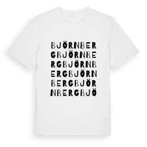 Björnberg ordlek t-shirt – ekologisk bomull t-shirt från PinShirt