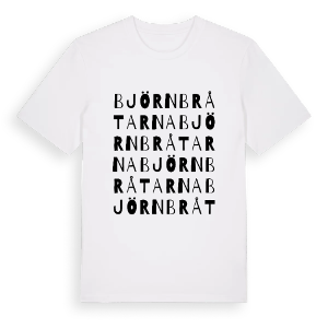 Björnbråtarna ordlek t-shirt – ekologisk bomull t-shirt från PinShirt