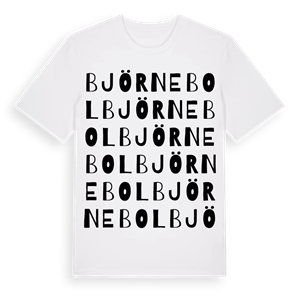 Björnebol ordlek t-shirt – ekologisk bomull t-shirt från PinShirt