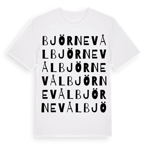Björnevål ordlek t-shirt – ekologisk bomull t-shirt från PinShirt