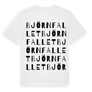 Björnfallet ordlek t-shirt – ekologisk bomull t-shirt från PinShirt