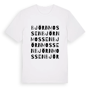 Björnmossen ordlek t-shirt – ekologisk bomull t-shirt från PinShirt