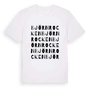 Björnrocken ordlek t-shirt – ekologisk bomull t-shirt från PinShirt