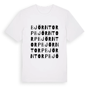Björntorp ordlek t-shirt – ekologisk bomull t-shirt från PinShirt