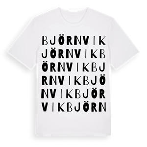Björnvik ordlek t-shirt – ekologisk bomull t-shirt från PinShirt