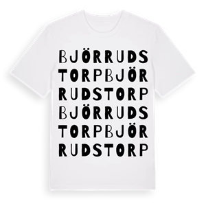 Björrudstorp ordlek t-shirt – ekologisk bomull t-shirt från PinShirt