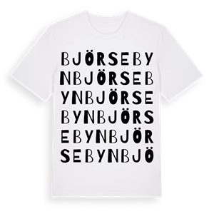 Björsebyn ordlek t-shirt – ekologisk bomull t-shirt från PinShirt
