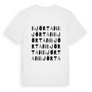 Björtan ordlek t-shirt – ekologisk bomull t-shirt från PinShirt