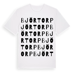 Björtorp ordlek t-shirt – ekologisk bomull t-shirt från PinShirt