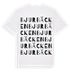 White t-shirt med Bjurbäcken ordlek t-shirt