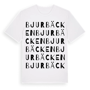 Bjurbäcken ordlek t-shirt – ekologisk bomull t-shirt från PinShirt
