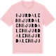 Pink Cotton t-shirt med Bjurdalen ordlek t-shirt