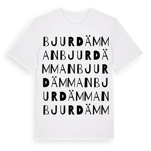 Bjurdämman ordlek t-shirt – ekologisk bomull t-shirt från PinShirt