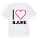 White t-shirt med Jag älskar Bjure t-shirt stort tryck