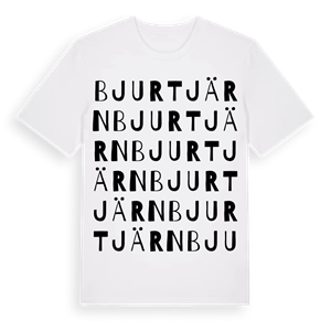 Bjurtjärn ordlek t-shirt – ekologisk bomull t-shirt från PinShirt