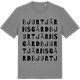 Mid Heather Gray t-shirt med Bjurtjärns gård ordlek t-shirt