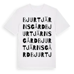 Bjurtjärns Gård ordlek t-shirt – ekologisk bomull t-shirt från Pinshirt