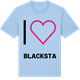 Blue Soul t-shirt med Jag älskar Blacksta t-shirt stort tryck