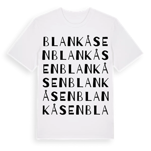Blankåsen ordlek t-shirt – ekologisk bomull t-shirt från PinShirt