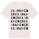 Vintage White t-shirt med Blankheden ordlek t-shirt
