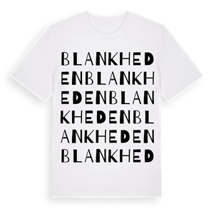 Blankheden ordlek t-shirt – ekologisk bomull t-shirt från PinShirt
