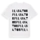 White t-shirt med Blanktorp ordlek t-shirt