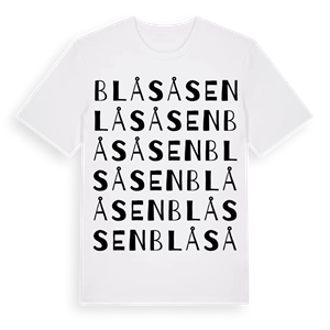 Blåsåsen ordlek t-shirt – ekologisk bomull t-shirt från PinShirt