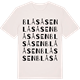 Vintage White t-shirt med Blåsåsen ordlek t-shirt