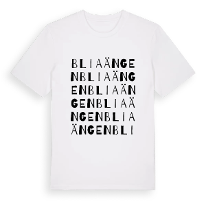 Bliaängen ordlek t-shirt – ekologisk bomull t-shirt från PinShirt