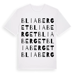 Bliaberget ordlek t-shirt – ekologisk bomull t-shirt från PinShirt