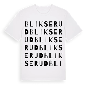 Blikserud ordlek t-shirt – ekologisk bomull t-shirt från PinShirt