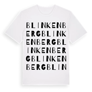 Blinkenberg ordlek t-shirt – ekologisk bomull t-shirt från Pinshirt