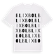 White t-shirt med Blixbol ordlek t-shirt