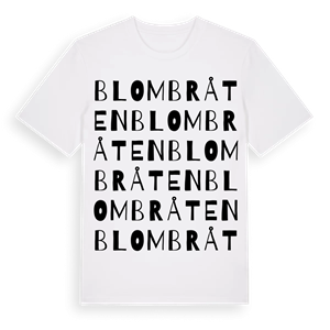 Blombråten ordlek t-shirt – ekologisk bomull t-shirt från PinShirt