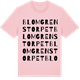 Pink Cotton t-shirt med Blomgrenstorpet ordlek t-shirt