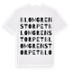 White t-shirt med Blomgrenstorpet ordlek t-shirt