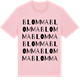 Pink Cotton t-shirt med Blomma ordlek t-shirt