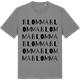 Mid Heather Gray t-shirt med Blomma ordlek t-shirt