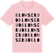 Pink Cotton t-shirt med Blomserud ordlek t-shirt