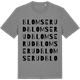 Mid Heather Gray t-shirt med Blomserud ordlek t-shirt